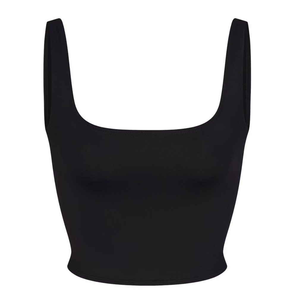 Skims Iconic Swim Crop Top TS-BIK-11457W Obsidian Black Small